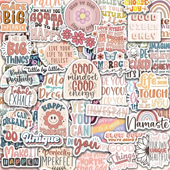 300PCS Motivational Stickers for Vision Board, Water Bottles, Laptops